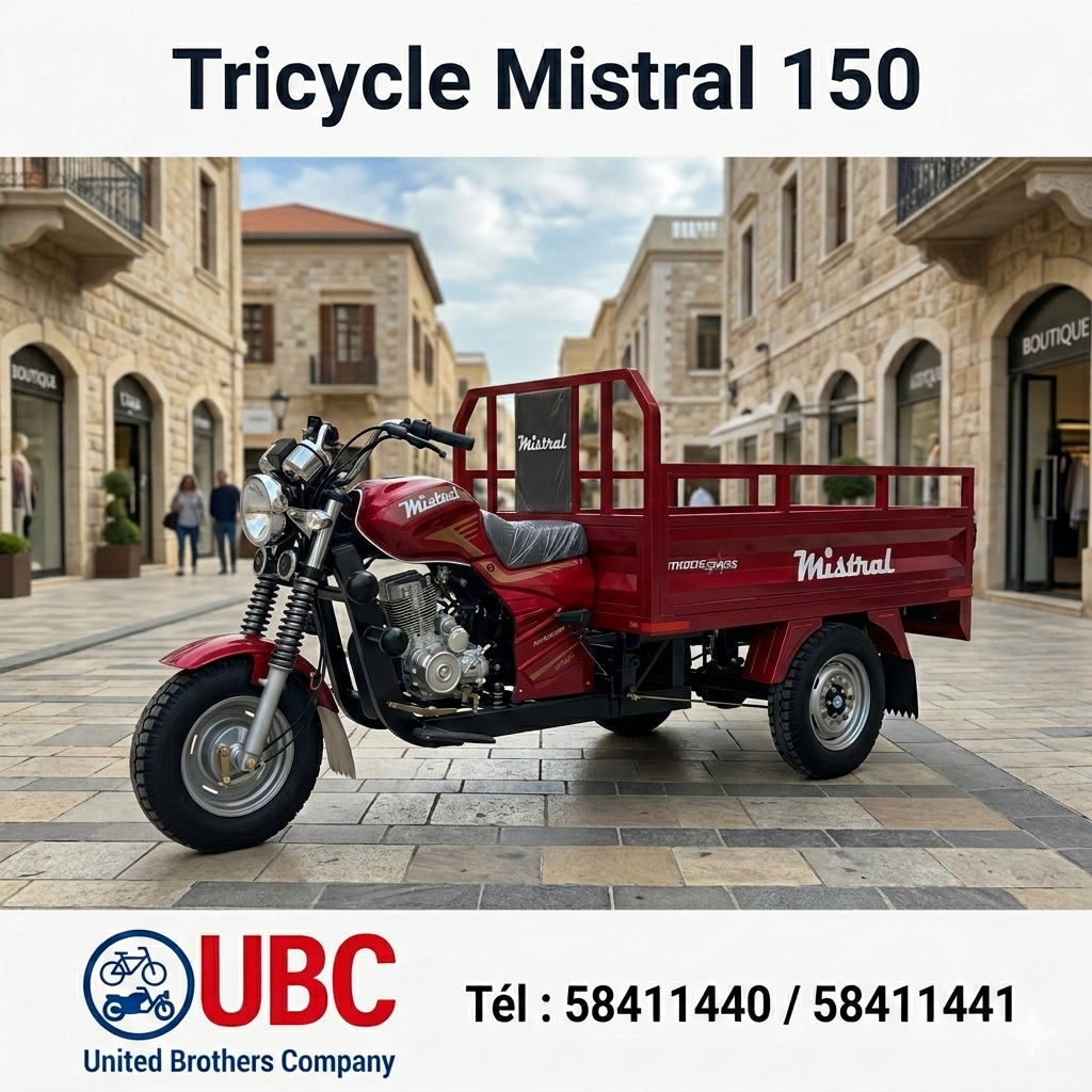 Photo de Tricycle Mistral Toktok 150 en Tunisie